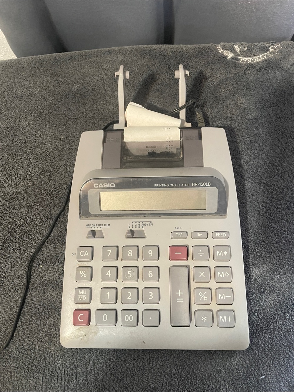 Casio Gray and Red Printing Calculator HR-150LB